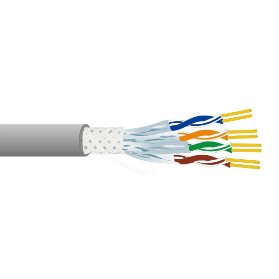 Le câble de date blindé séparé Aipu CAT6A SFTP fournit une bande passante de 500 MHz sur 100 m, débit de vitesse typique : 10 Gbit/s